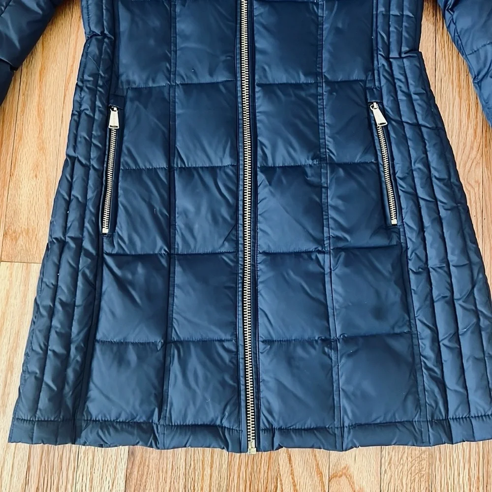 Michael Kors navy long puffer jacket women’s size XS - Picture 6 of 12